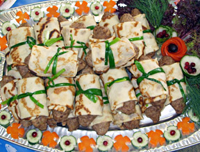 Фледли - мясные колбаски в тонком блинчике Фледли - мясные колбаски в тонком блинчике